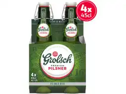 Hoogvliet Grolsch Premium Pilsener Bier Beugelfles 4-pack aanbieding