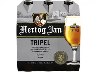 Hoogvliet Hertog Jan Tripel bier fles 6-pack aanbieding