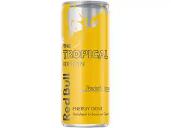 Hoogvliet Red Bull Energy drink tropisch fruit aanbieding