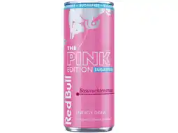 Hoogvliet Red Bull Pink sugarfree edition bosvruchten aanbieding