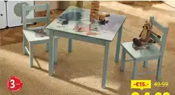 Lidl LIVARNO HOME Houten kindertafel met 2 stoelen aanbieding