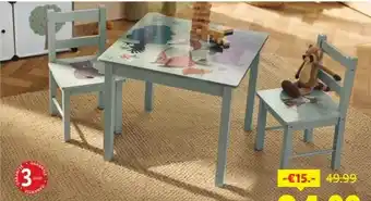 Lidl LIVARNO HOME Houten kindertafel met 2 stoelen aanbieding