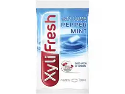 Hoogvliet Xylifresh Peppermint 4-Pack Suikervrije Kauwgom aanbieding