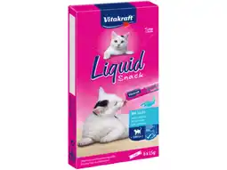 Hoogvliet Vitakraft Liquid Snack met zalm en omega 3 aanbieding