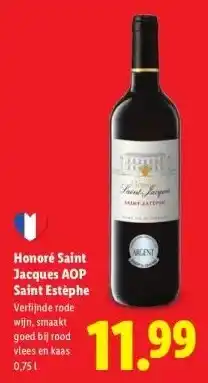 Lidl Honoré Saint Jacques AOP Saint Estèphe aanbieding