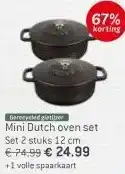 Dekamarkt Mini Dutch oven set aanbieding