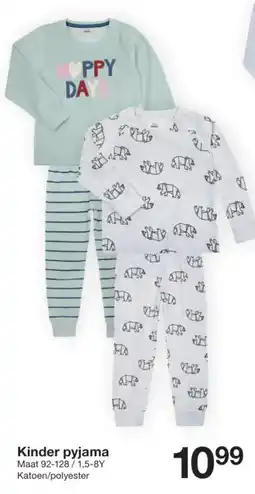 Zeeman Kinder pyjama aanbieding