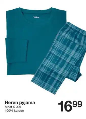 Zeeman Heren pyjama aanbieding