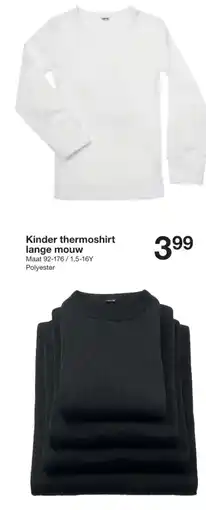 Zeeman Kinder thermoshirt lange mouw aanbieding