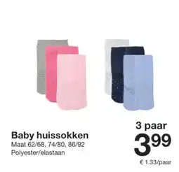 Zeeman Baby huissokken aanbieding