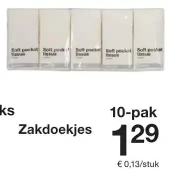 Zeeman Zakdoekjes aanbieding