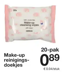 Zeeman Make-up reinigings doekjes aanbieding