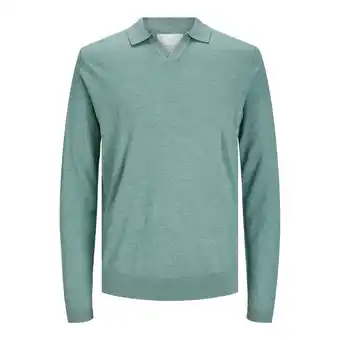 ANWB Jack & Jones Heren Cigor Linen Split Neck Groen aanbieding