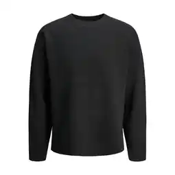ANWB Jack & Jones Heren Bradfort Knit Crew Neck Zwart aanbieding