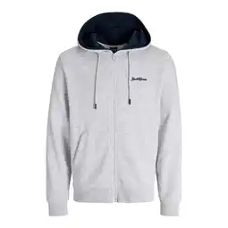 ANWB Jack & Jones Heren Jor Tango Zip Sweat Hood Grijs aanbieding
