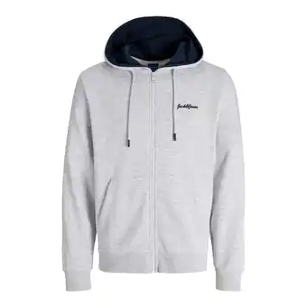 ANWB Jack & Jones Heren Jor Tango Zip Sweat Hood Grijs aanbieding