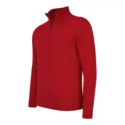 ANWB Cappuccino Italia Heren Bergamo Zip Pullover Rood aanbieding