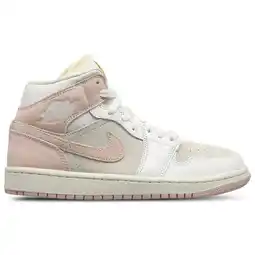 Foot Locker Jordan Aj1 Mid Sneakers Dames - Roze - Maat 37.5 - Leer aanbieding