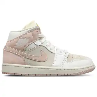 Foot Locker Jordan Aj1 Mid Sneakers Dames - Roze - Maat 37.5 - Leer aanbieding