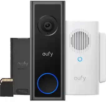 Coolblue Eufy Video Doorbell C31 + SD kaart + Chime met Wifi Repeater aanbieding