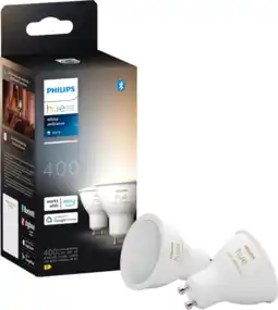 Coolblue Philips Hue White Ambiance GU10 2-pack aanbieding