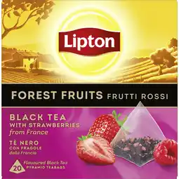 Dekamarkt Lipton Vruchtenthee forest fruits kop 20 zk aanbieding