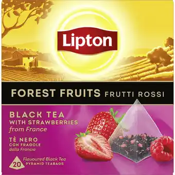Dekamarkt Lipton Vruchtenthee forest fruits kop 20 zk aanbieding