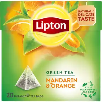 Dekamarkt Lipton Groene thee mandarin orange 20 zk aanbieding