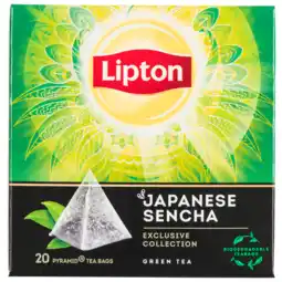 Dekamarkt Lipton Groene thee sencha kop 20 zk aanbieding