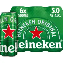 Dekamarkt Heineken Pilsener 6x50 cl aanbieding