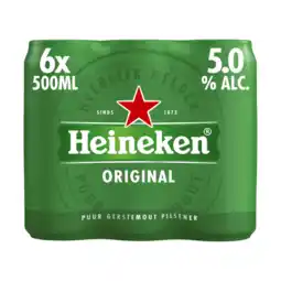 Dekamarkt Heineken Pilsener 6x50 cl aanbieding
