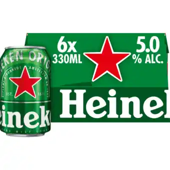 Dekamarkt Heineken Pilsener 6x33 cl aanbieding