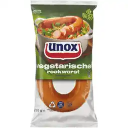 Dekamarkt Unox Rookworst vegetarisch aanbieding