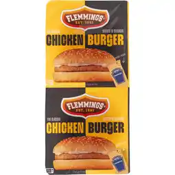 Dekamarkt Flemmings Chickenburger 2 stuks aanbieding