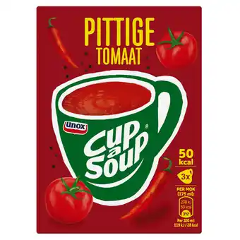 Dekamarkt Unox Cup-a-soup pittige tomaat 3 stuks aanbieding