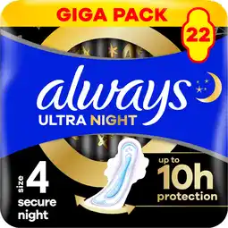 Dekamarkt Always Maandverband ultra secure night aanbieding