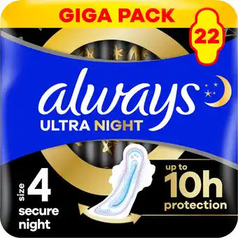 Dekamarkt Always Maandverband ultra secure night aanbieding