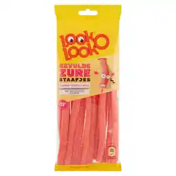 Dekamarkt Look O Look Zuur gevulde staafjes Zuur Snoep Zak aanbieding