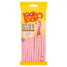 Dekamarkt Look O Look Dynamietstaafjes Aardbei Zuur Snoep Zak aanbieding