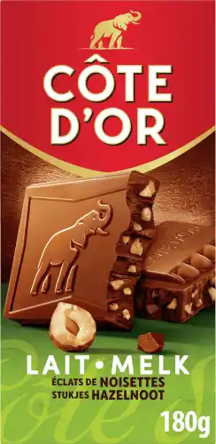 Dekamarkt Côte d'Or Chocolade tablet melk-hazelnoot aanbieding