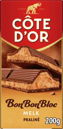 Dekamarkt Côte d'Or Bon bon bloc praline melk aanbieding
