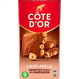 Dekamarkt Côte d'Or Chocoladereep melk hele noot aanbieding