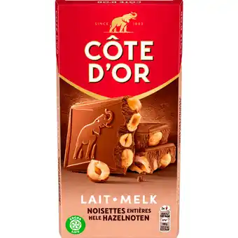 Dekamarkt Côte d'Or Chocoladereep melk hele noot aanbieding