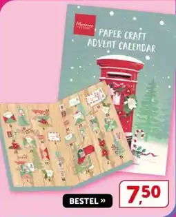 Boekenvoordeel PAPER CRAFT ADVENT CALENDAR aanbieding