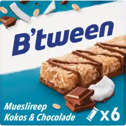 Dekamarkt Hero B'tween kokos repen 6 stuks aanbieding