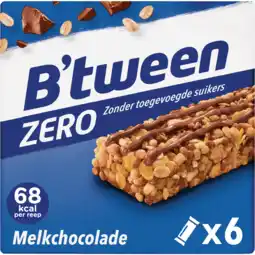 Dekamarkt Hero Btween zero granenreep melkchocolade 6 stuks aanbieding