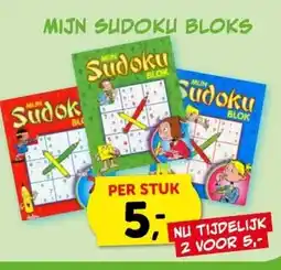 Boekenvoordeel MIJN SUDOKU BLOKS aanbieding