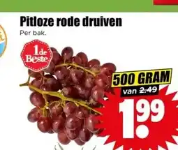 Dirk Pitloze rode druiven aanbieding