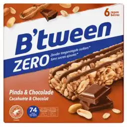 Dekamarkt Hero Btween zero pinda & chocolade 6 st aanbieding