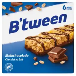 Dekamarkt Hero B'tween melk chocolade repen 6 stuks aanbieding